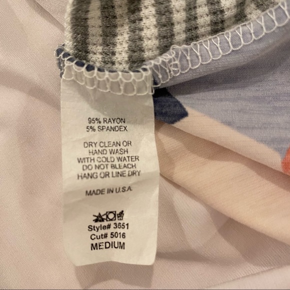 Multicolored Geometric High/Low Top - Picture 6 of 6